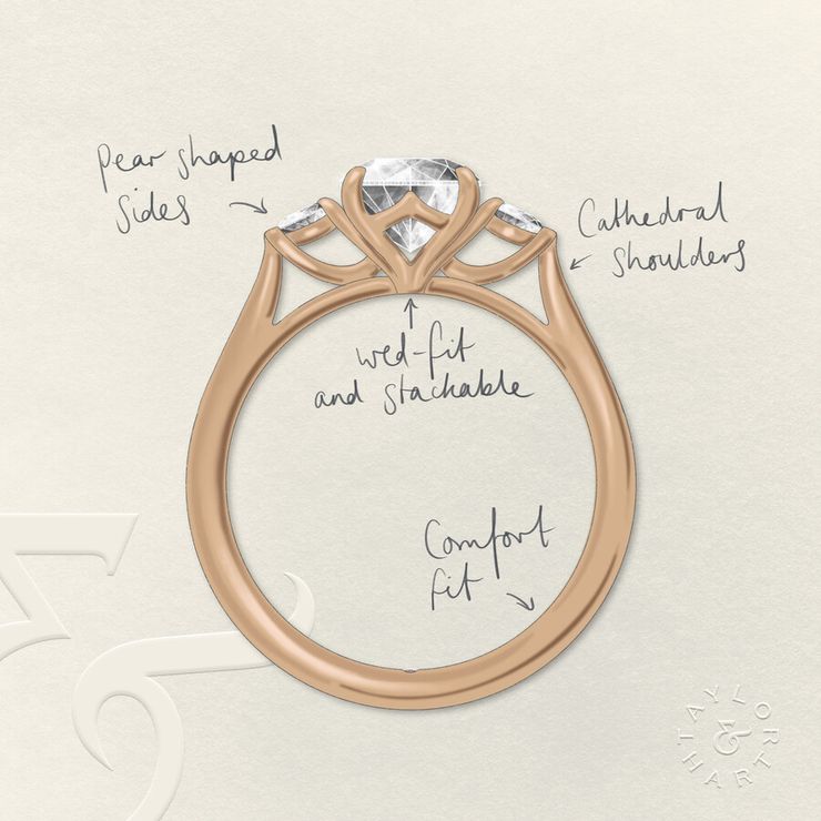 Taylor & Hart Faith Radiant Engagement Ring 2