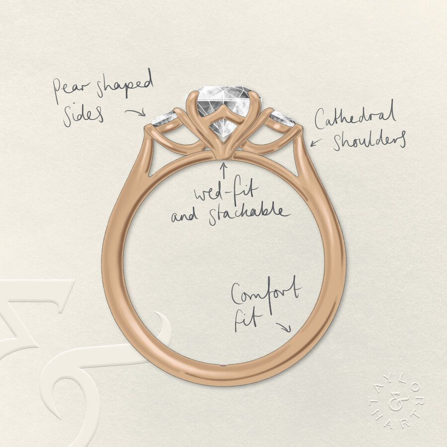 Taylor & Hart Faith Radiant Engagement Ring 4