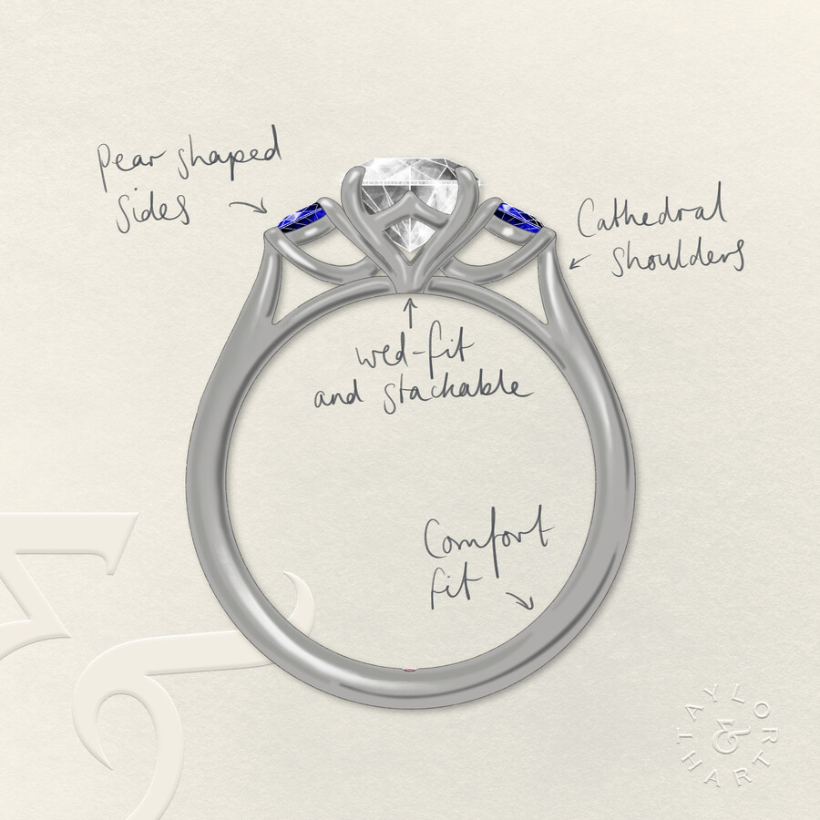 Taylor & Hart Faith Oval Engagement Ring 2