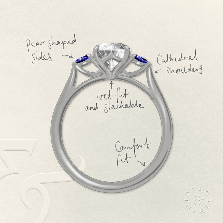 Taylor & Hart Faith Asscher Engagement Ring 1