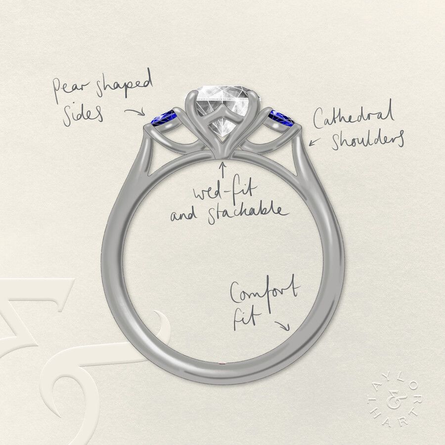 Taylor & Hart Faith Asscher Engagement Ring 3