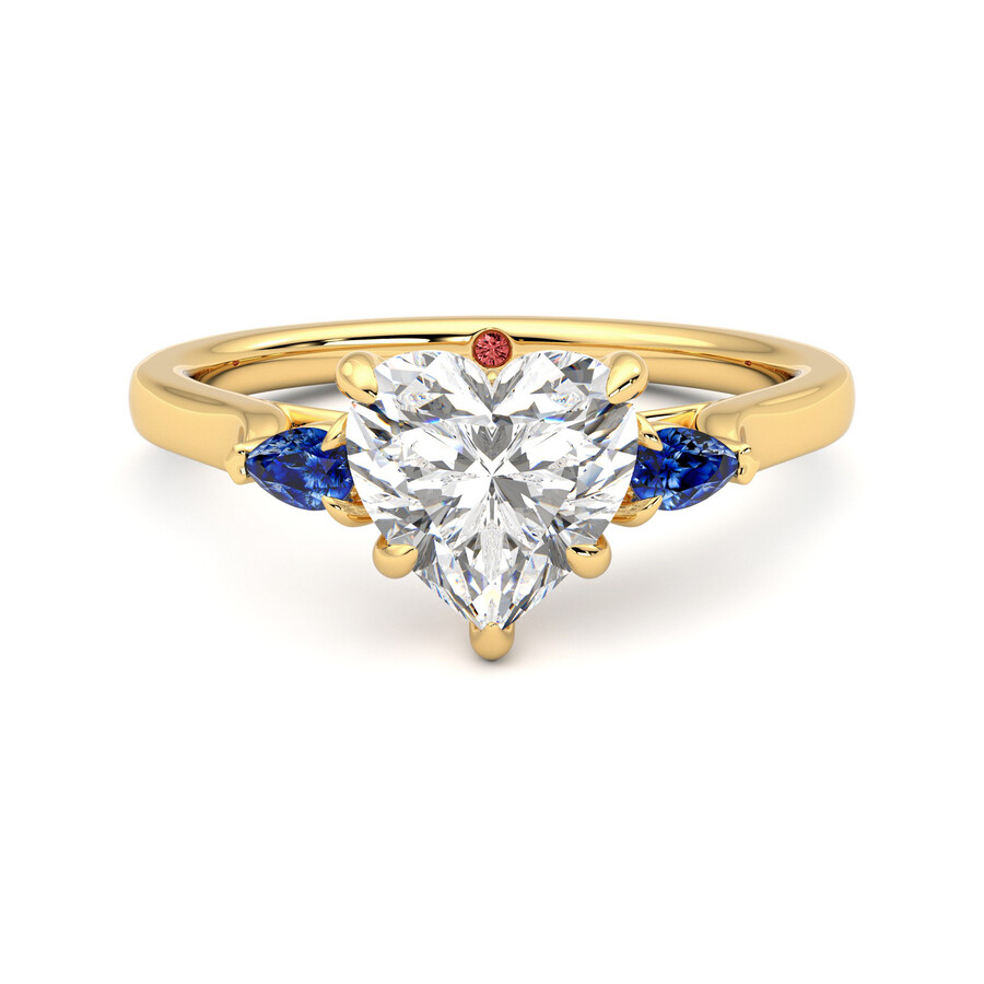 パープルスターサファイア 6.0ct ハートアンドキューピッド