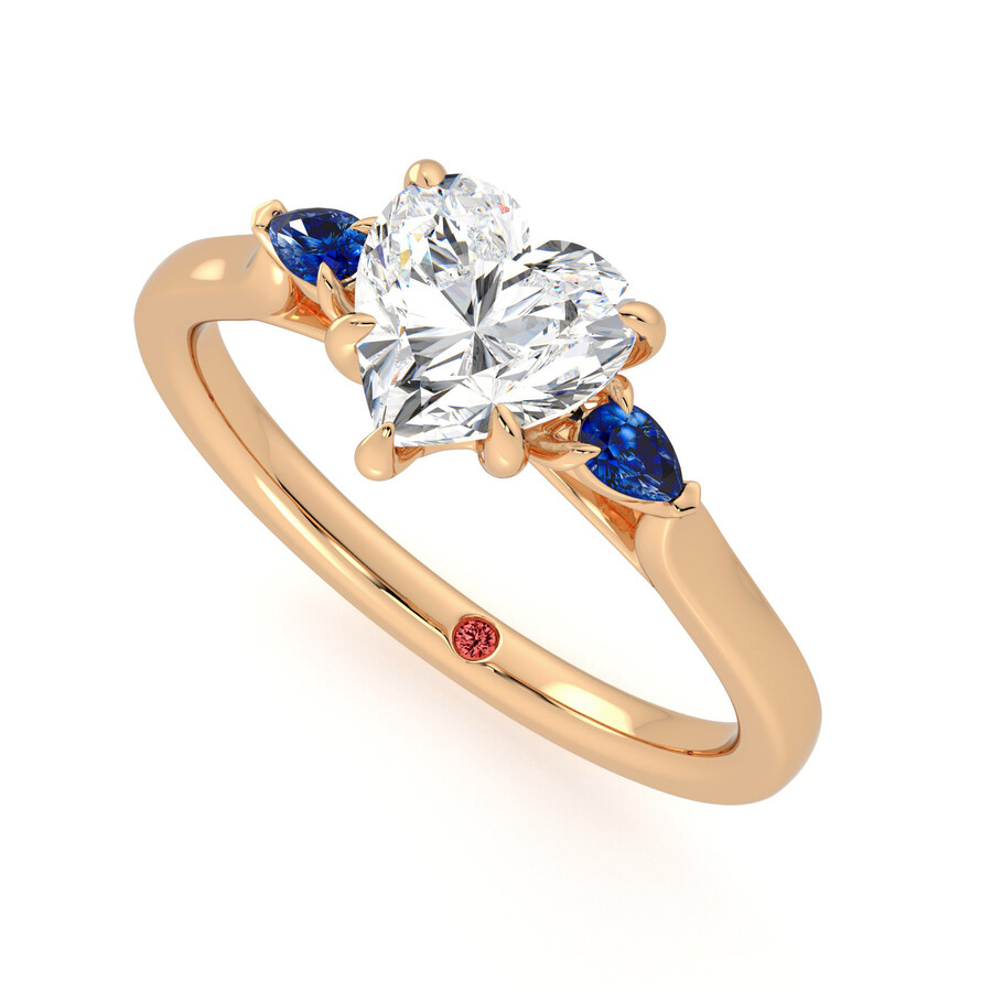 AGL Certified 9CT No Heat Ceylon Blue Sapphire & Old Cut Diamond Ring –  ASSAY