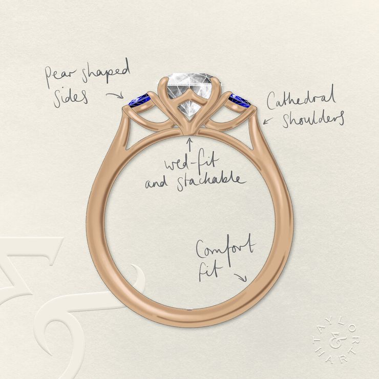 Taylor & Hart Faith Heart Engagement Ring 1