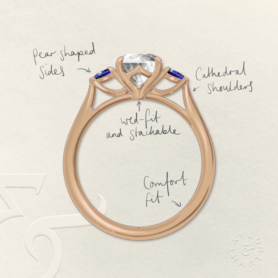 Taylor & Hart Faith Heart Engagement Ring 3