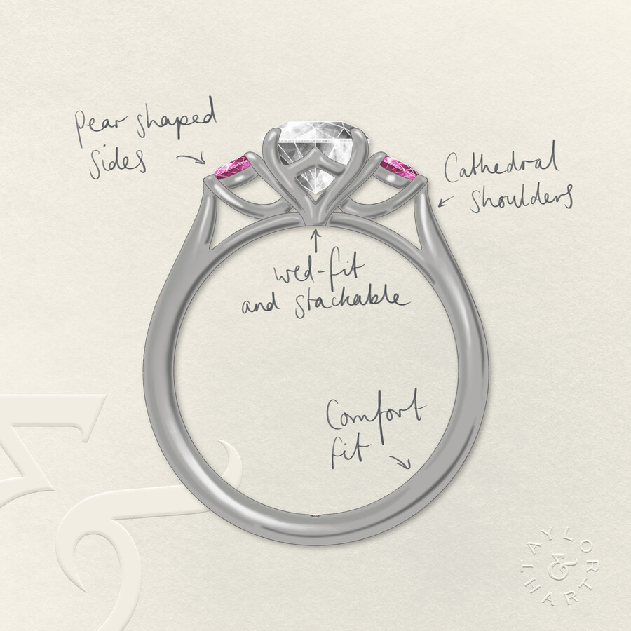 Taylor & Hart Faith Oval Engagement Ring 2