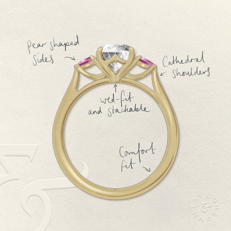 Taylor & Hart Faith Round Engagement Ring 3