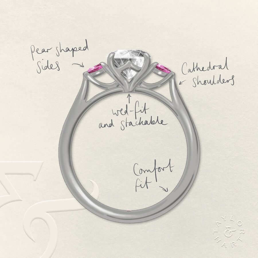 Taylor & Hart Faith Oval Engagement Ring 2