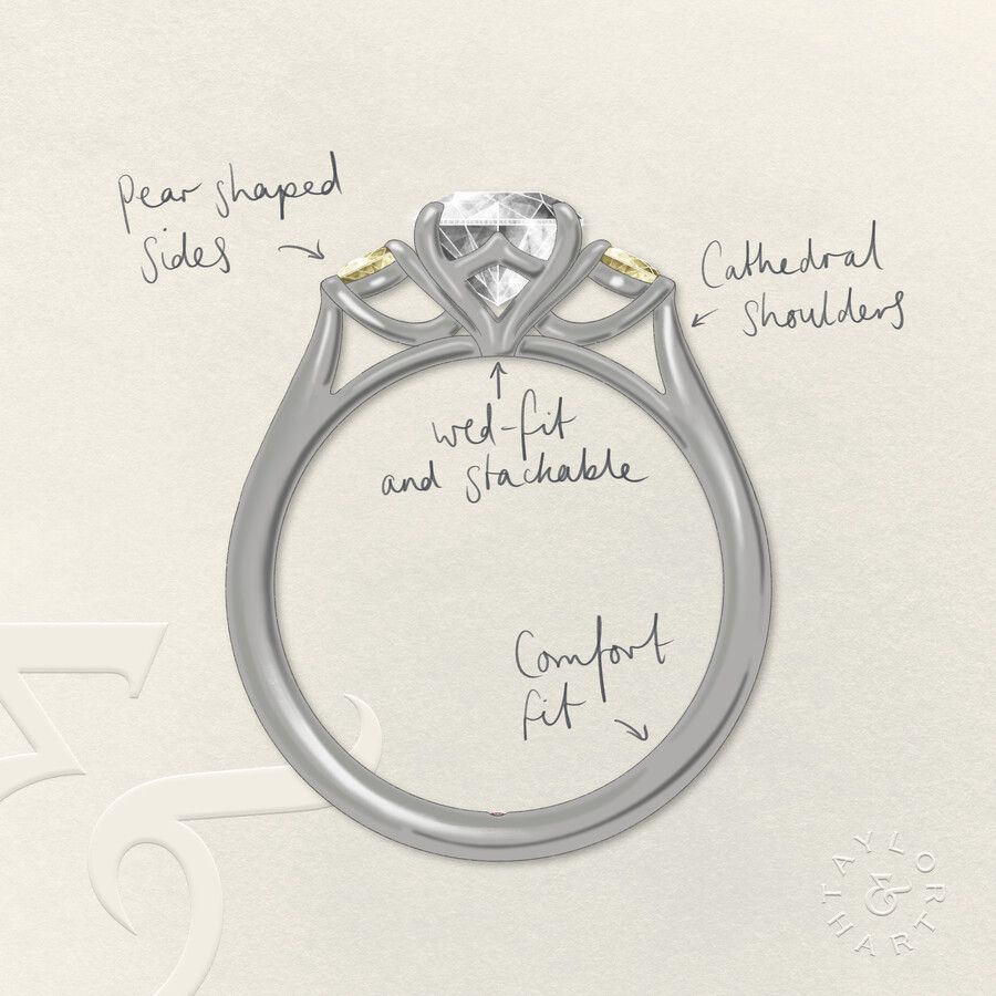 Taylor & Hart Faith Oval Engagement Ring 3