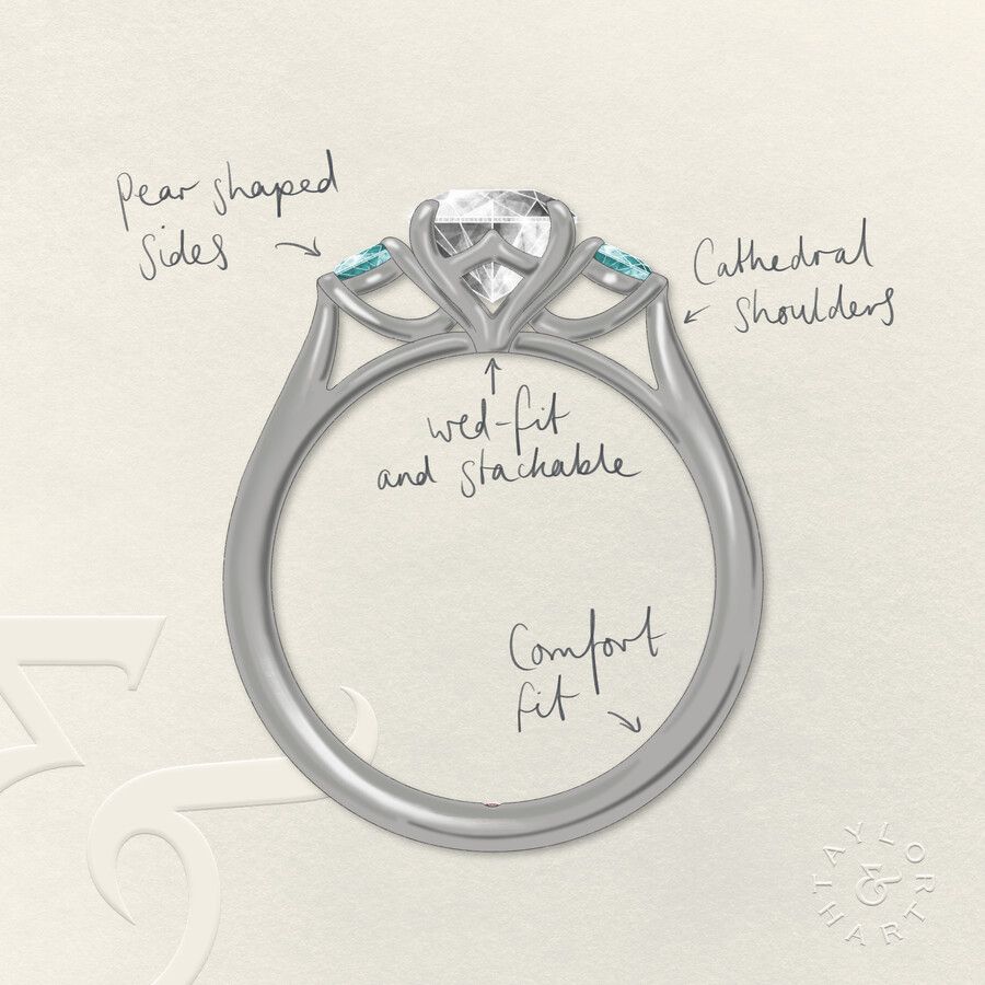 Taylor & Hart Faith Oval Engagement Ring 2