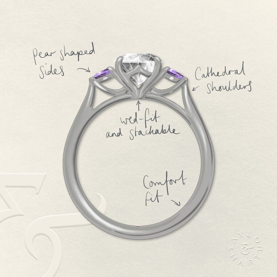 Taylor & Hart Faith Round Engagement Ring 4