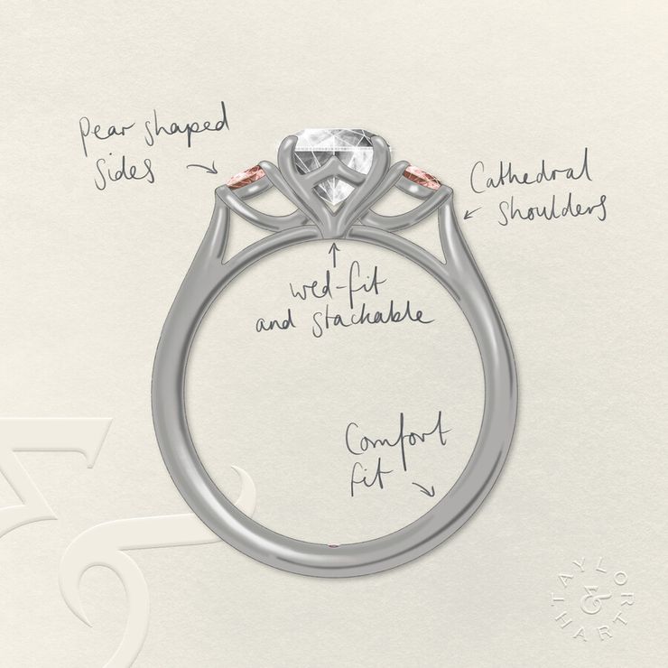 Taylor & Hart Faith Oval Engagement Ring 2