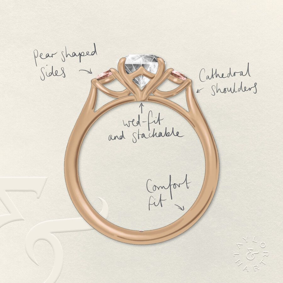 Taylor & Hart Faith Oval Engagement Ring 3
