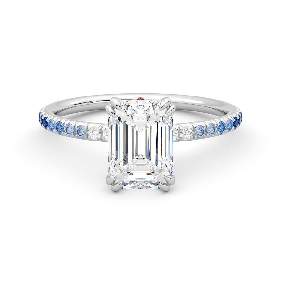 Taylor & Hart Damson Emerald Engagement Ring 0
