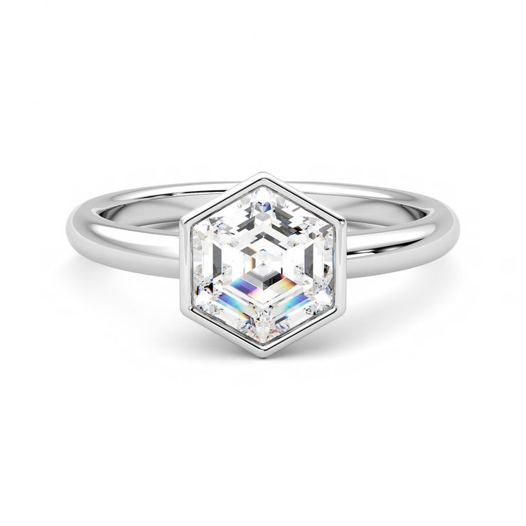 Taylor & Hart Astral Hexagonal Engagement Ring 0