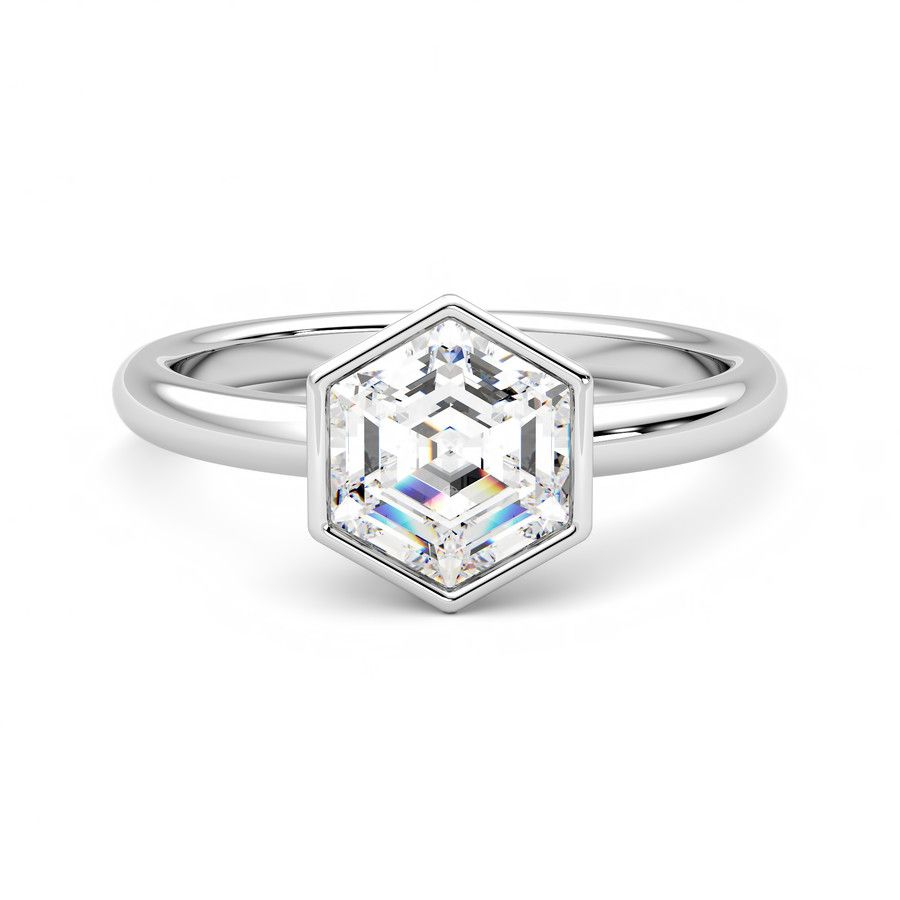 Taylor & Hart Astral Hexagonal Engagement Ring 2