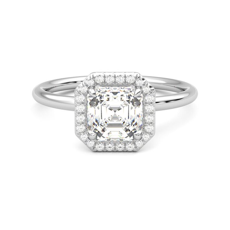 Taylor & Hart Dove Asscher Engagement Ring 0