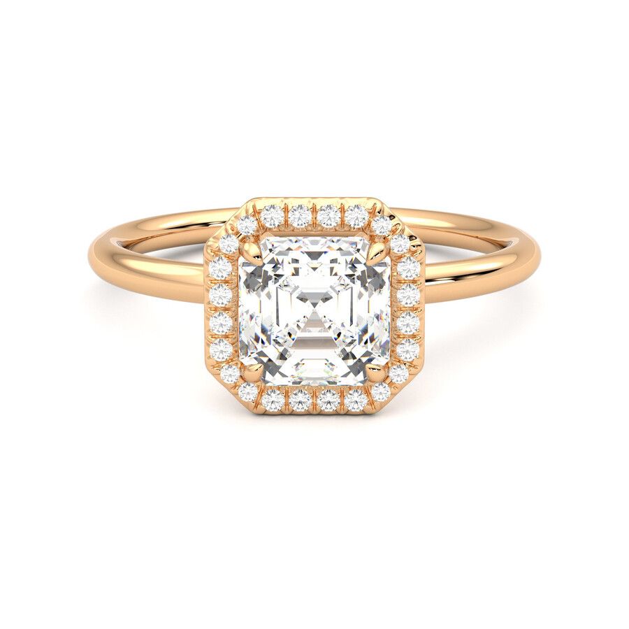 Taylor & Hart Dove Asscher Engagement Ring 0