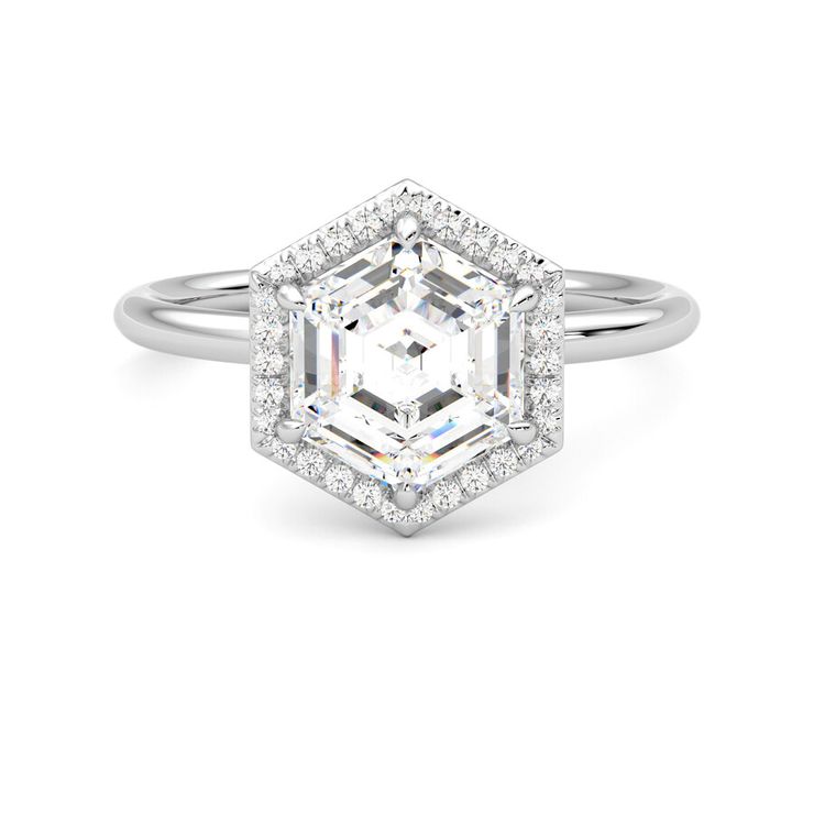 Taylor & Hart Dove Hexagonal Engagement Ring 0