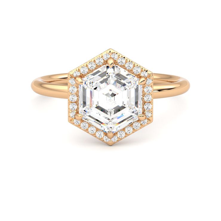 Taylor & Hart Dove Hexagonal Engagement Ring 0