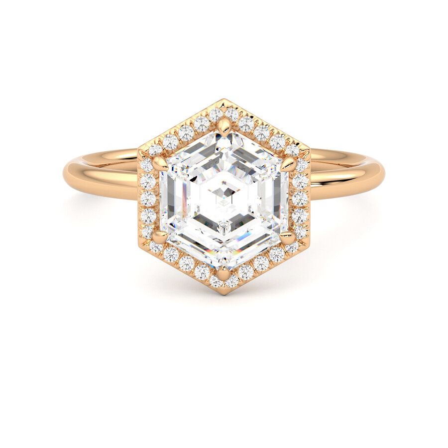 Taylor & Hart Dove Hexagonal Engagement Ring 2