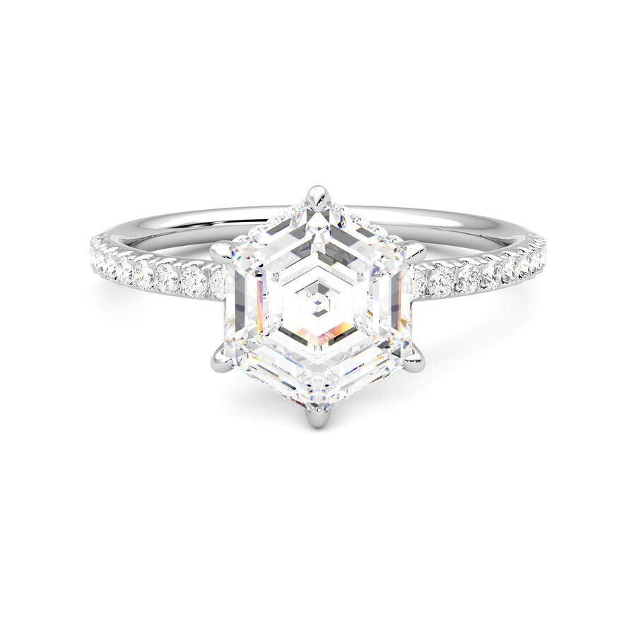 Taylor & Hart Thyme Hexagonal Engagement Ring 2