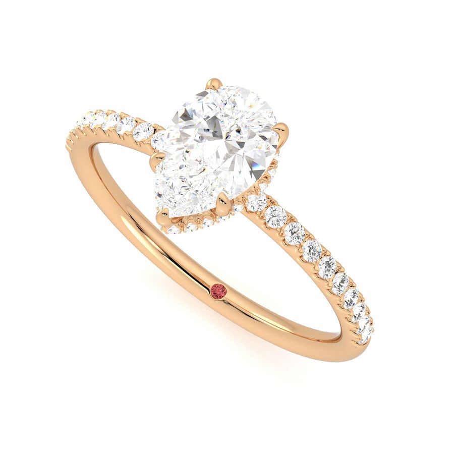 Taylor & Hart Thyme Pear Engagement Ring 0