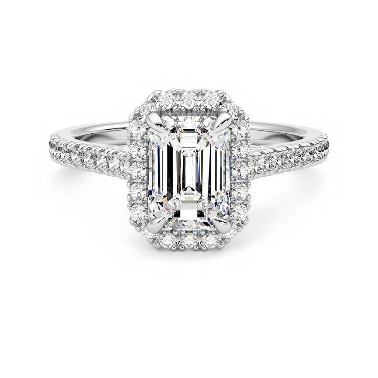 Taylor & Hart Allure Emerald Engagement Ring 0