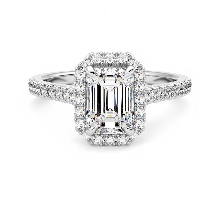 Taylor & Hart Allure Emerald Engagement Ring 2