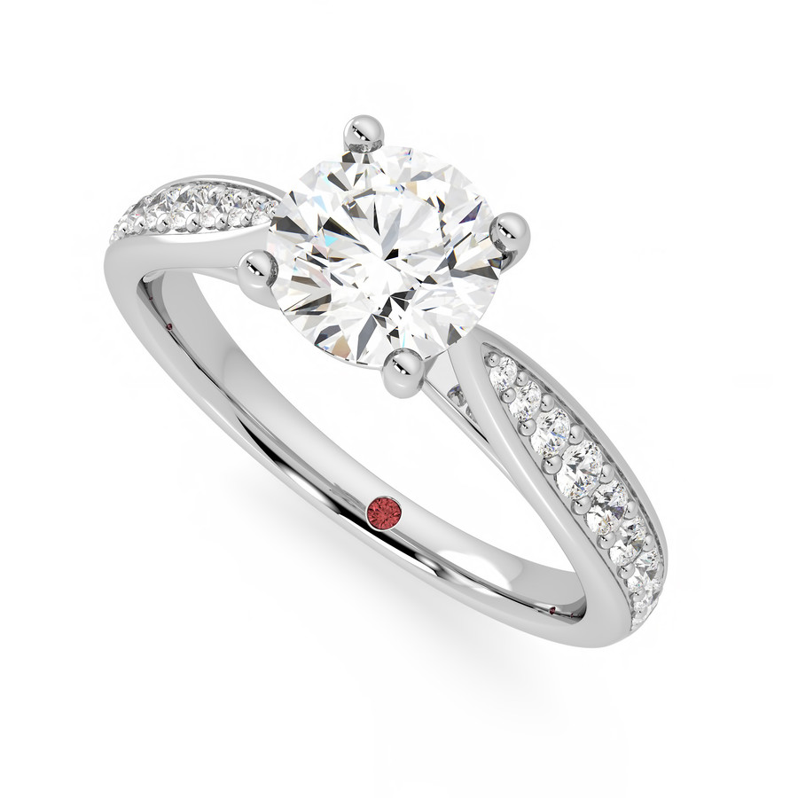 Aria | Round Diamond Band Engagement Ring