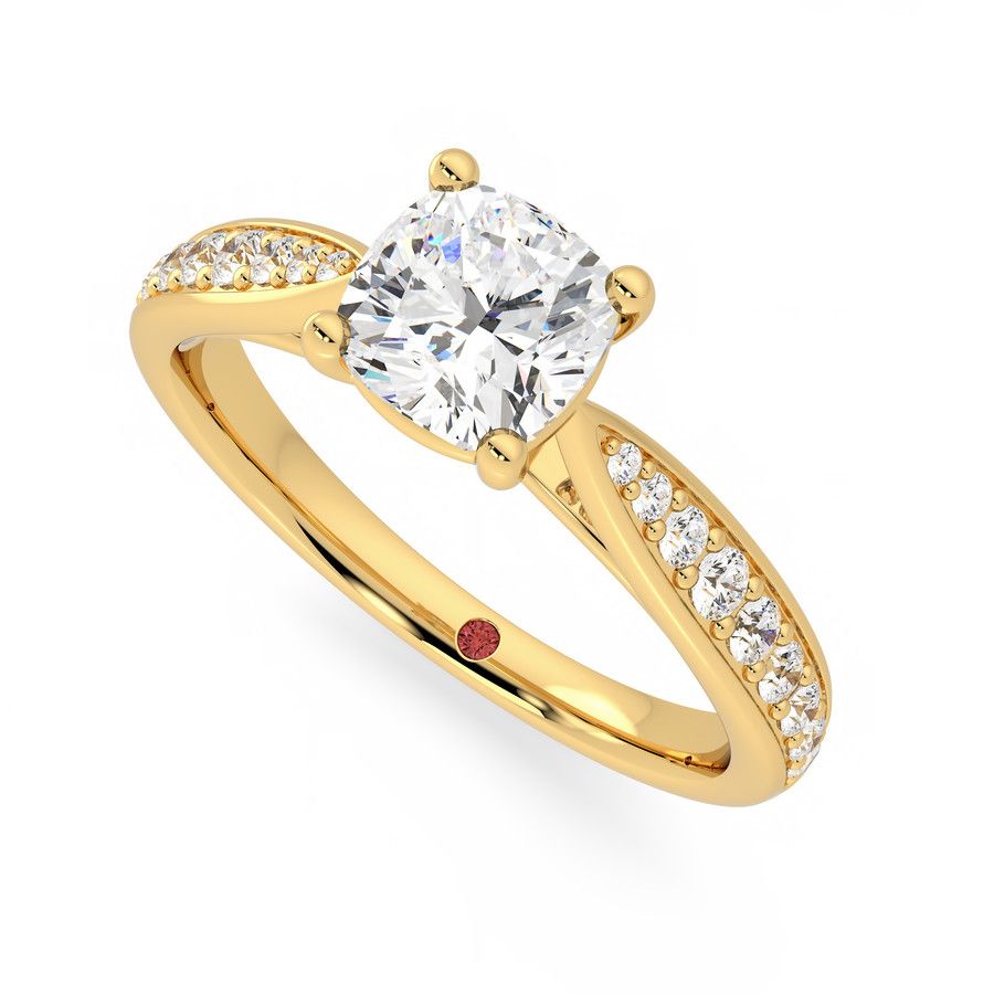 Taylor & Hart Aria Cushion Engagement Ring 0