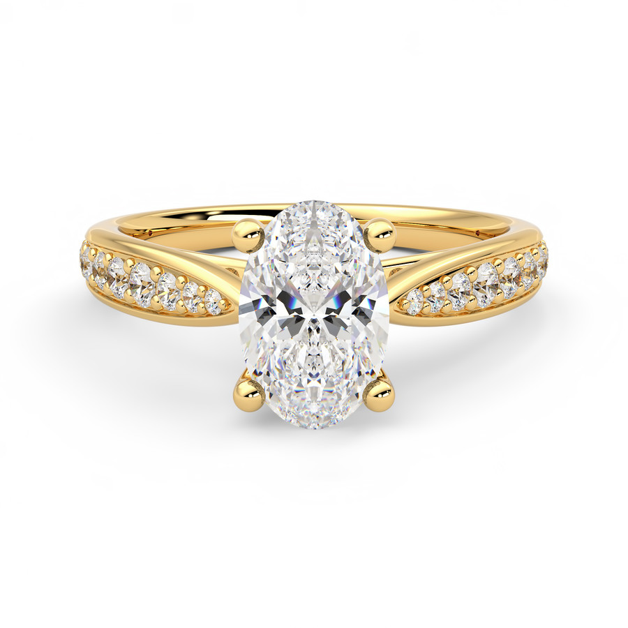 Split band clearance oval engagement ring