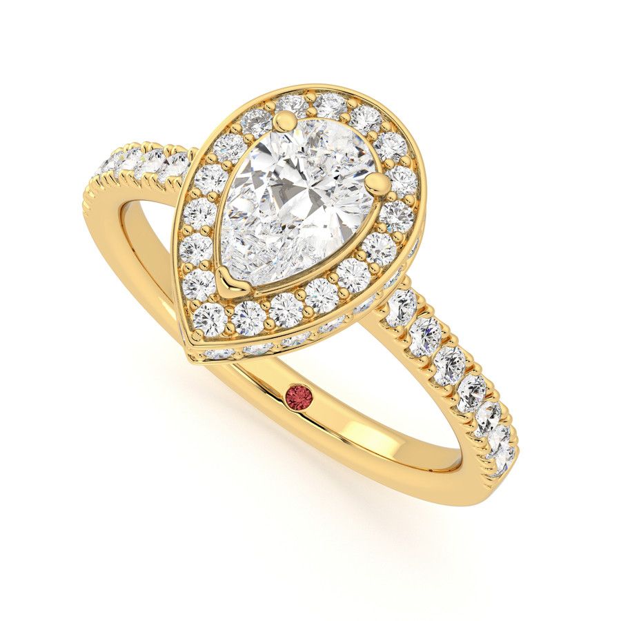 Taylor & Hart Elixir Pear Engagement Ring 0