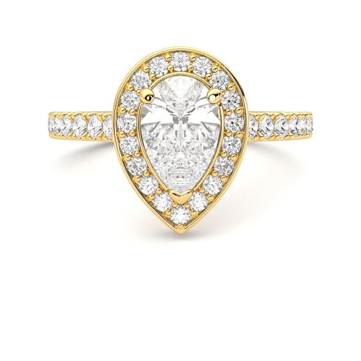 Taylor & Hart Elixir Pear Engagement Ring 0