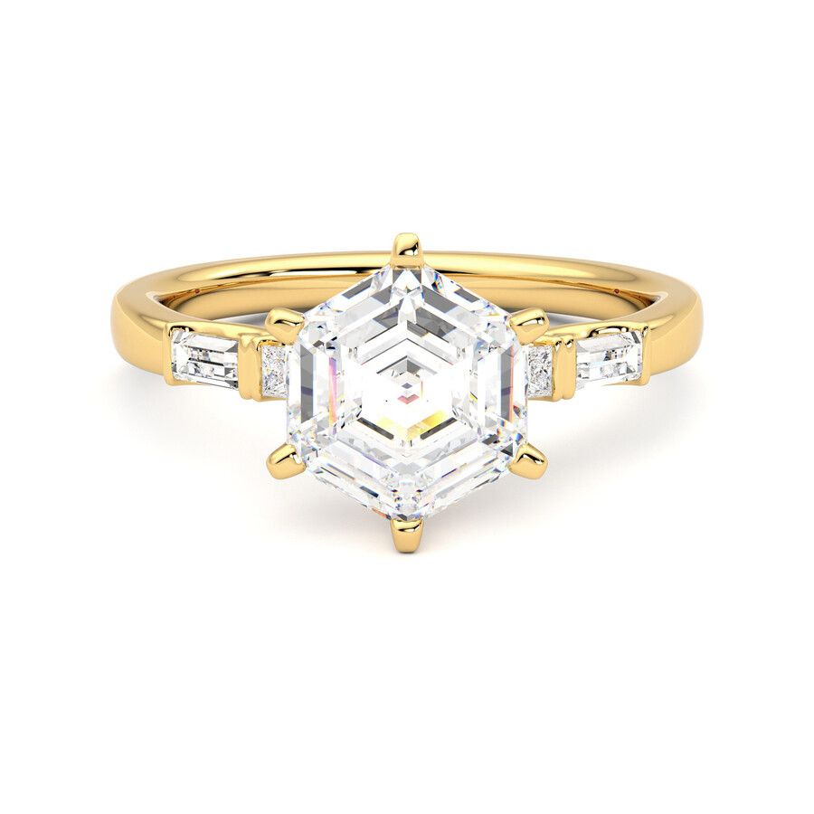 Taylor & Hart Carrara Hexagonal Engagement Ring 2