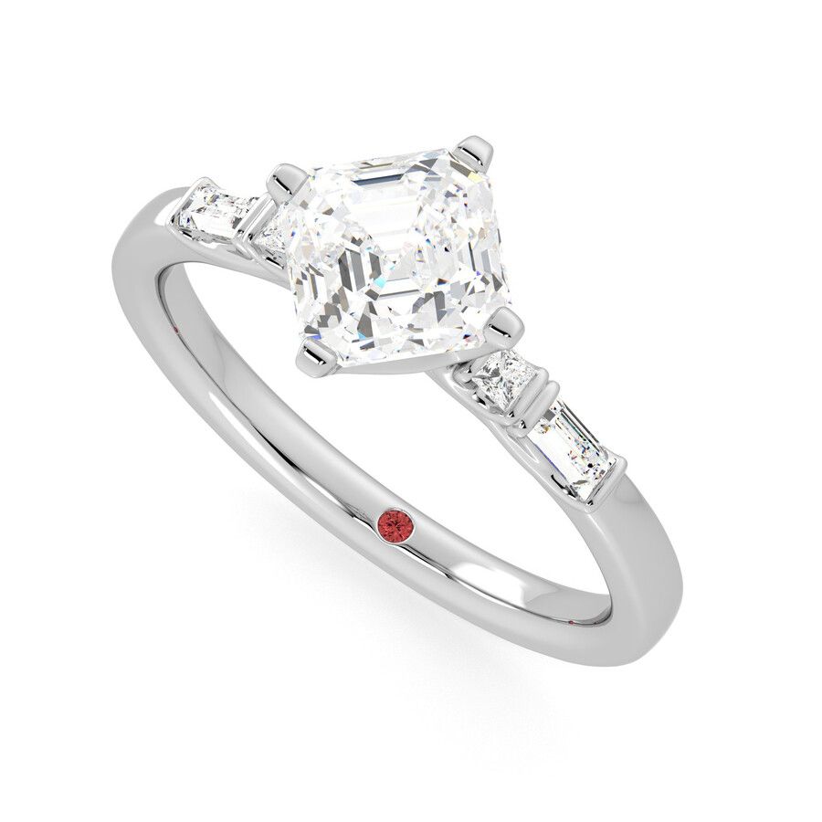 Taylor & Hart Carrara Asscher Engagement Ring 0