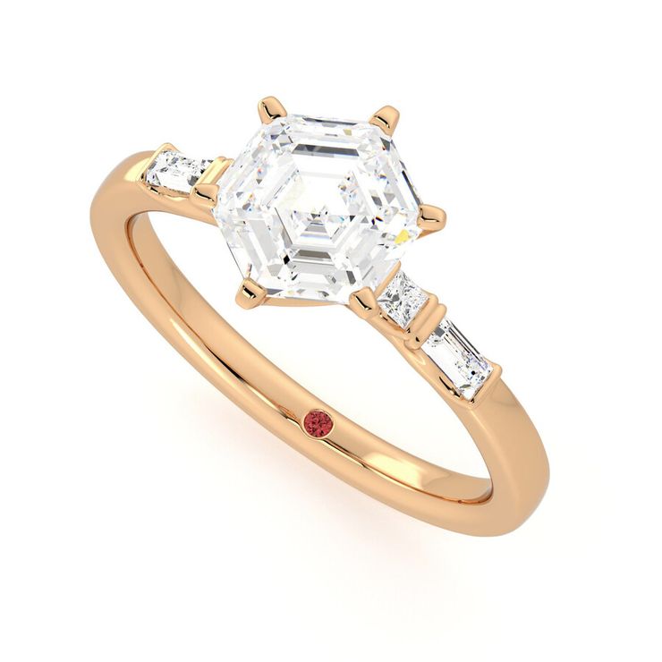 Taylor & Hart Carrara Hexagonal Engagement Ring 0