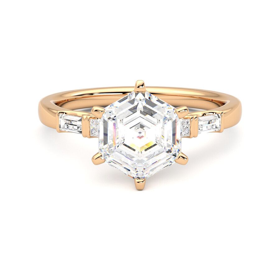 Taylor & Hart Carrara Hexagonal Engagement Ring 0