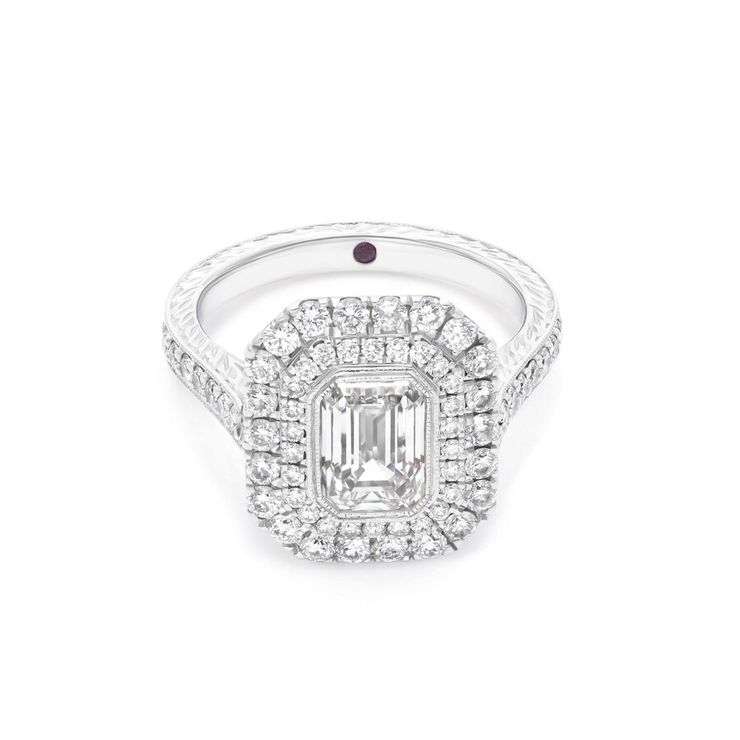 Double Halo Emerald • Taylor & Hart • Taylor & Hart