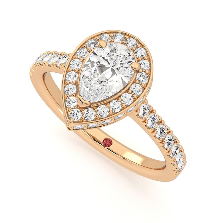 Taylor & Hart Elixir Pear Engagement Ring 0