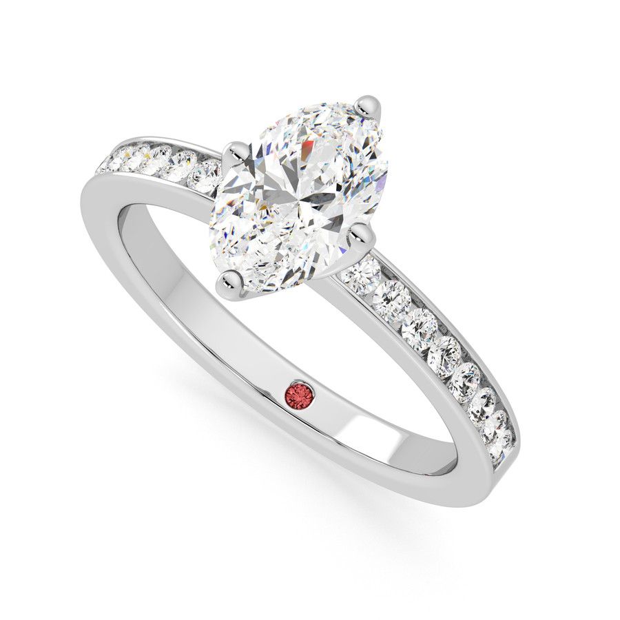 Taylor & Hart Cosmic Oval Engagement Ring 0