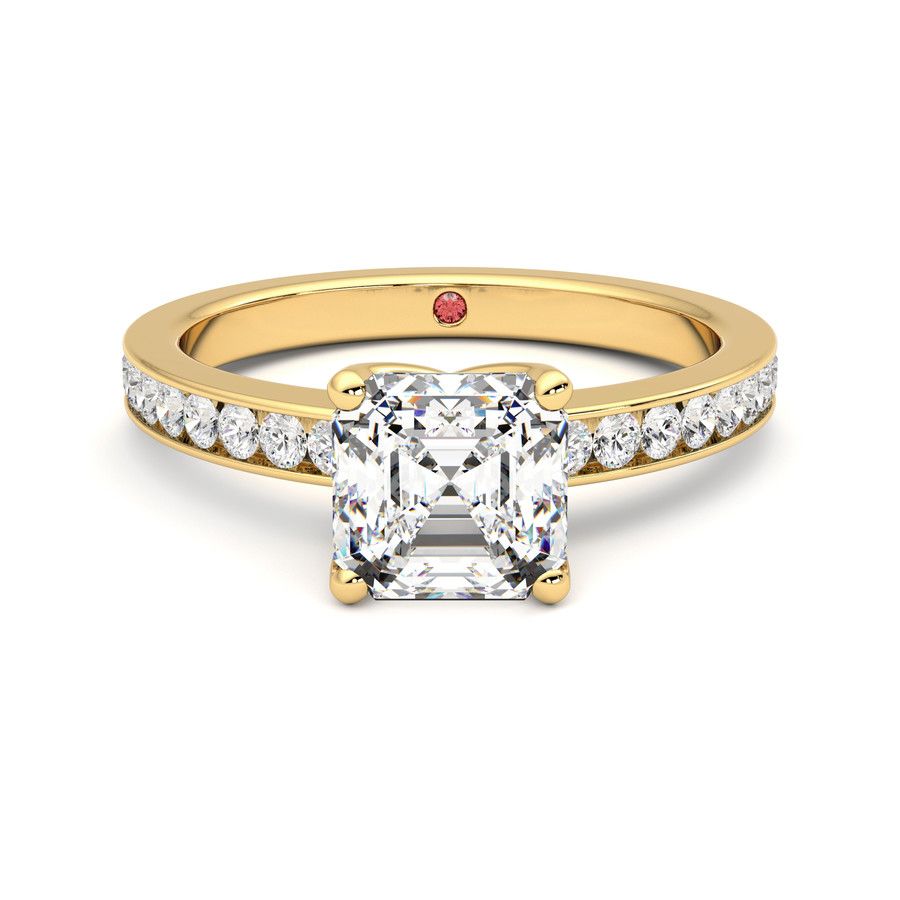 Taylor & Hart Cosmic Asscher Engagement Ring 0