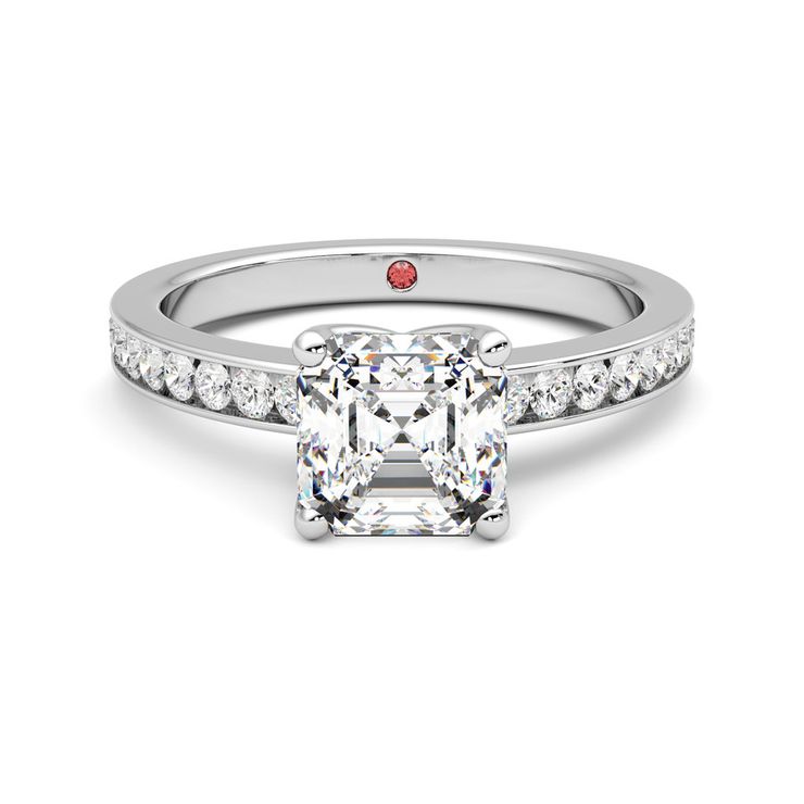 Taylor & Hart Cosmic Asscher Engagement Ring 0