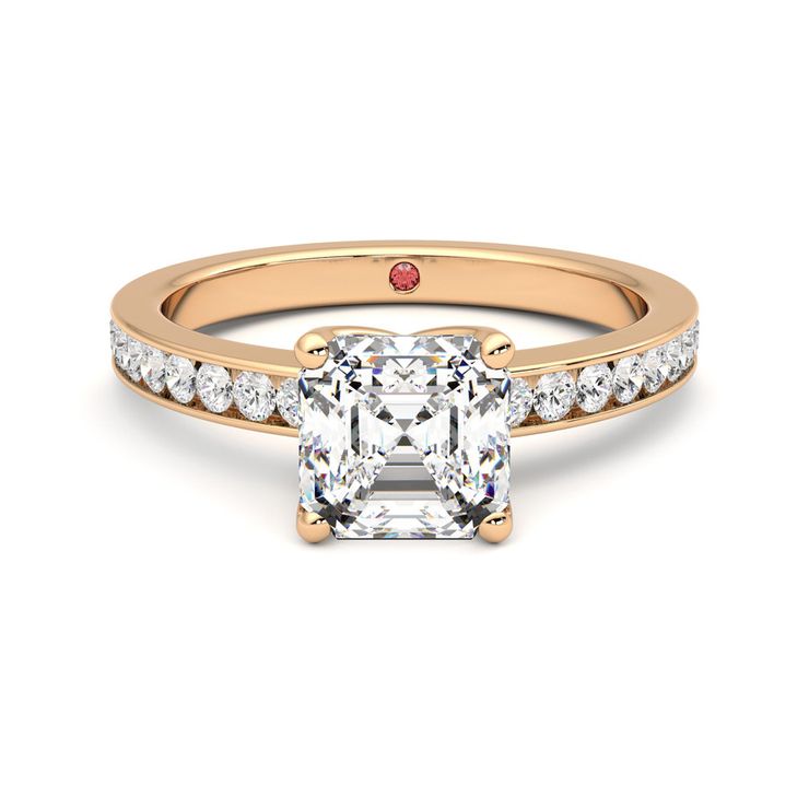 Taylor & Hart Cosmic Asscher Engagement Ring 0