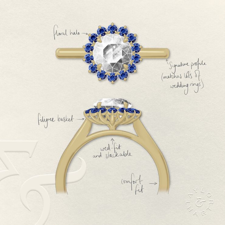 Taylor & Hart Lyra Round Engagement Ring 1