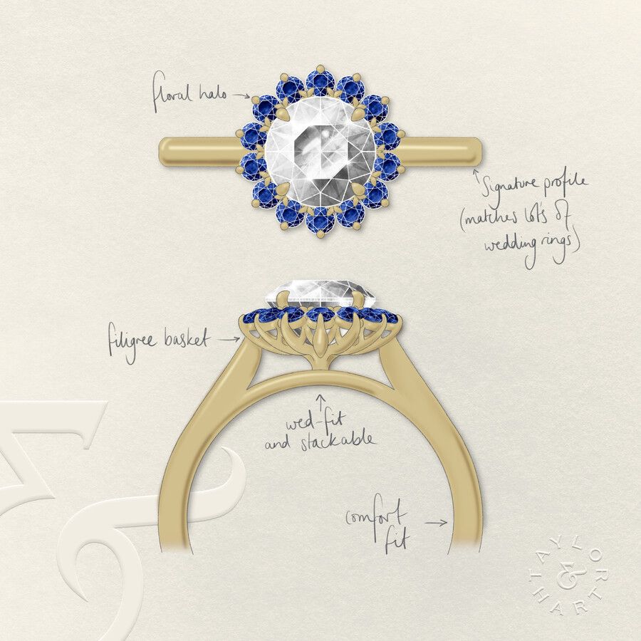 Taylor & Hart Lyra Round Engagement Ring 3