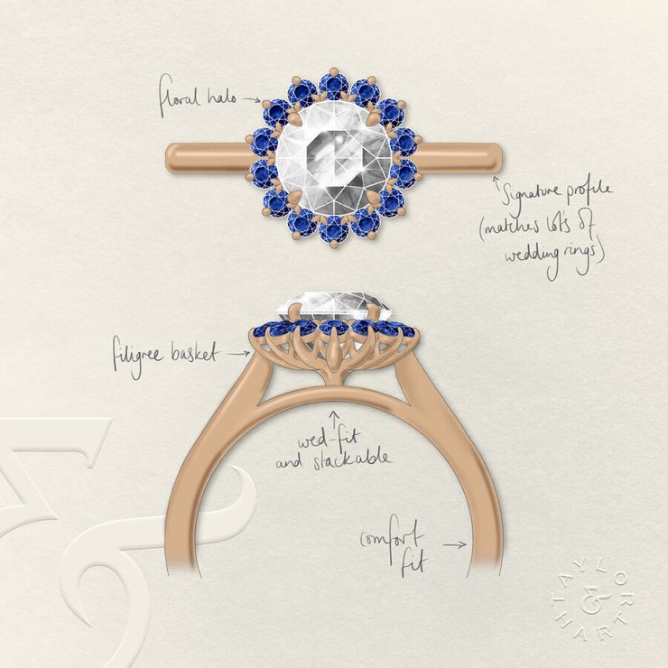 Taylor & Hart Lyra Round Engagement Ring 1