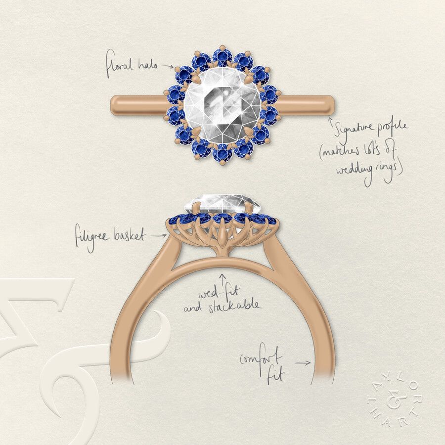 Taylor & Hart Lyra Round Engagement Ring 3