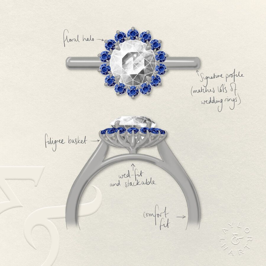 Taylor & Hart Lyra Round Engagement Ring 3