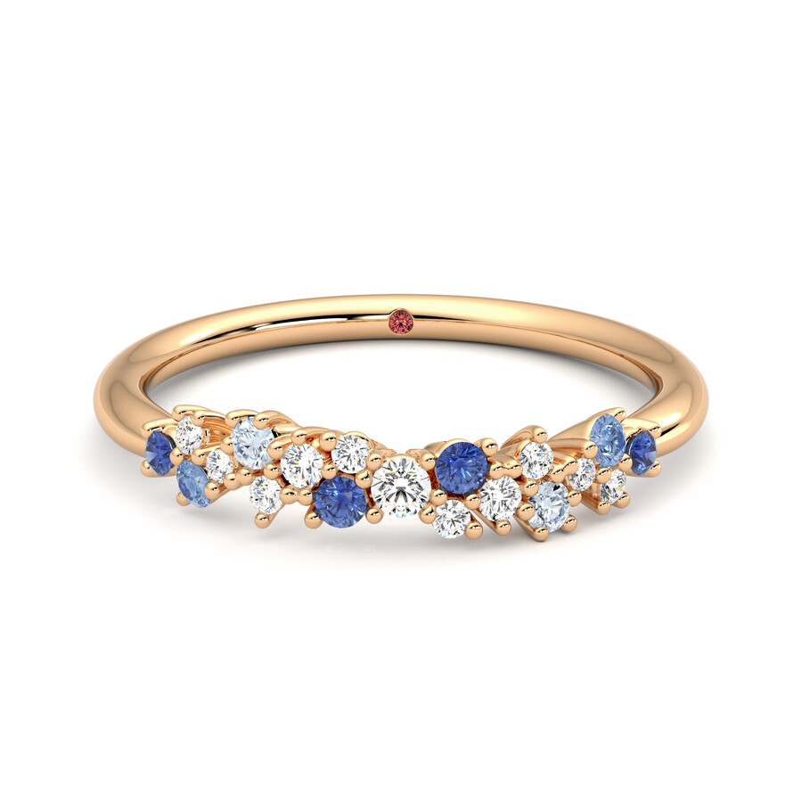 Alba • 18ct Rose Gold Pavé Wedding Ring • Taylor Hart